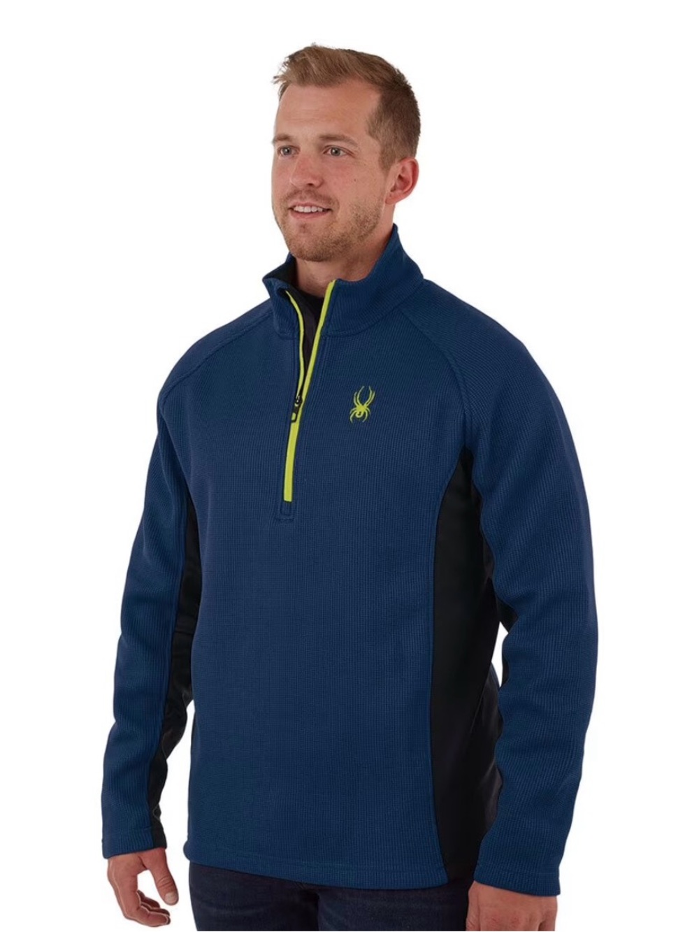 Spyder Men's Blue Half-Zip Pullover Mountain Fleece Sz XL